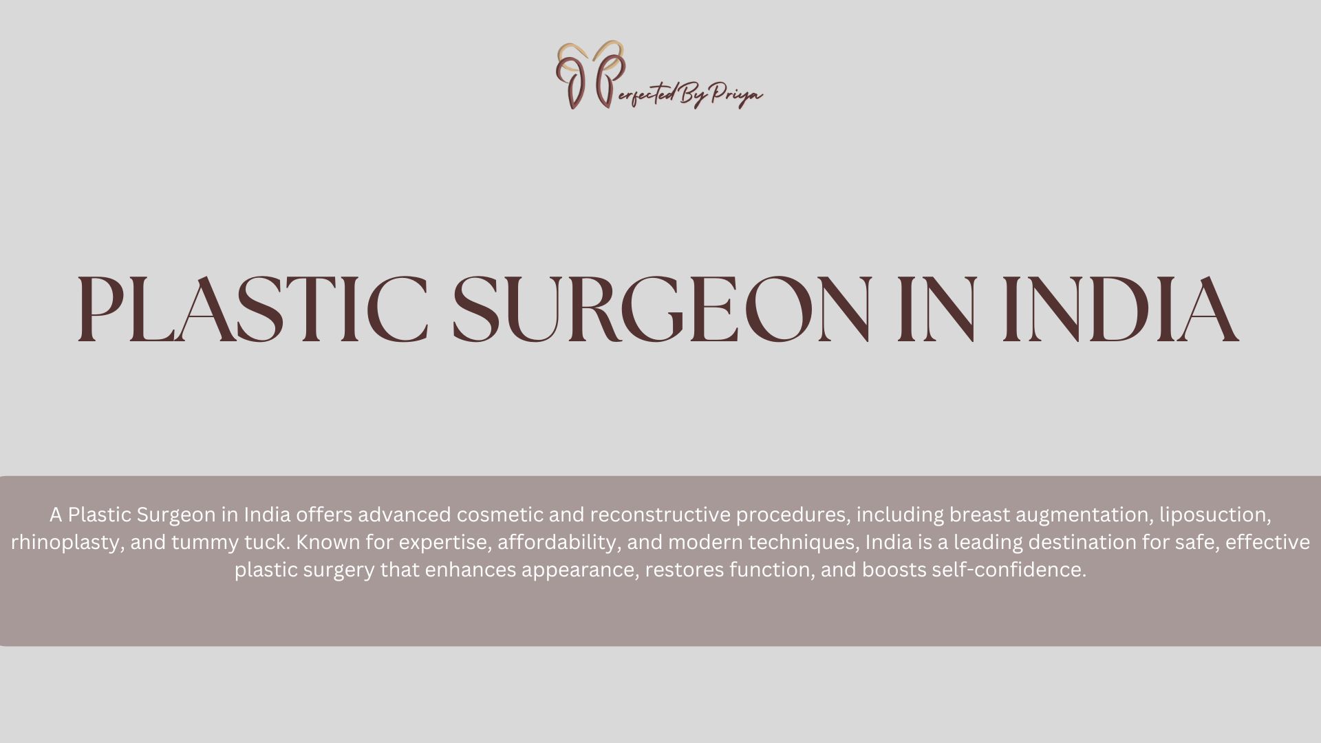 Plastic Surgeon in India